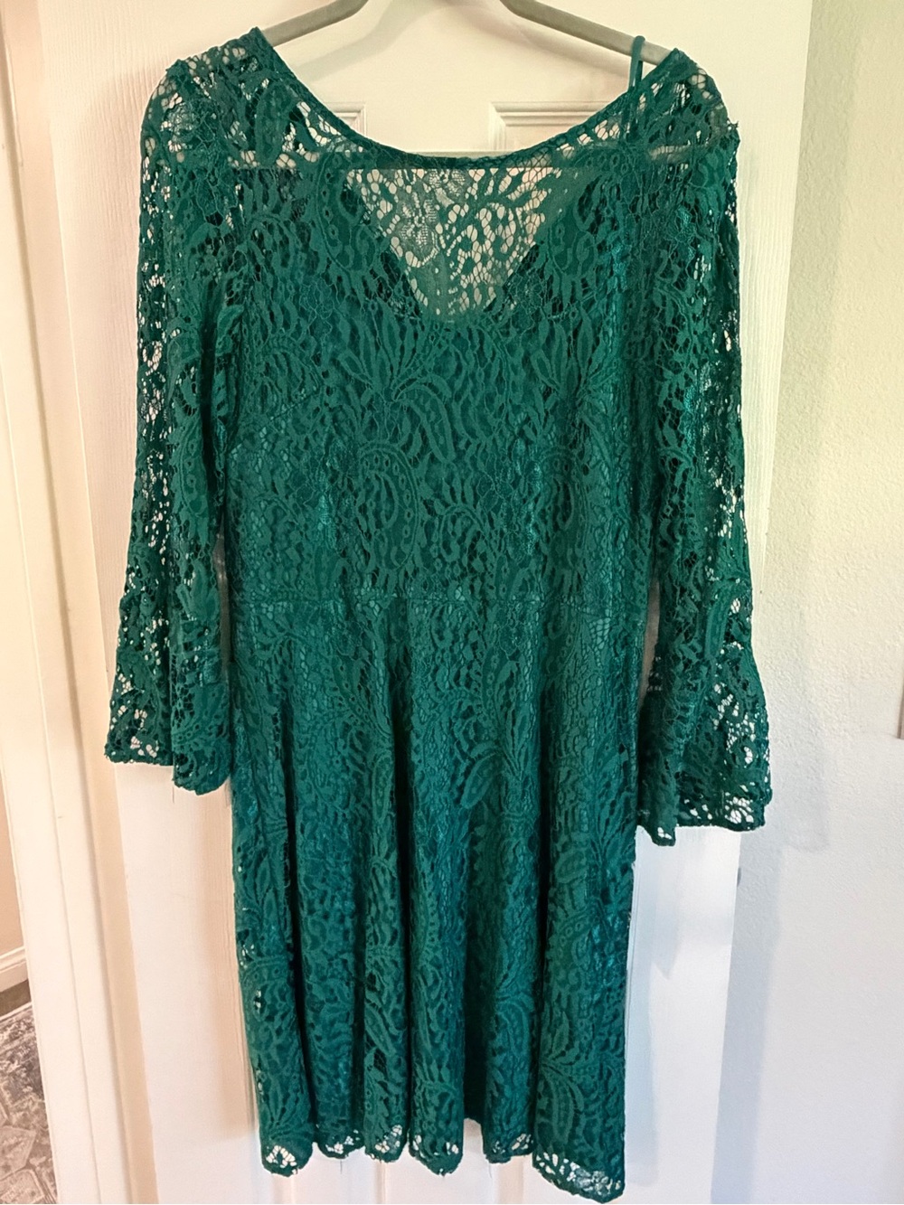 Studio One Teal Lace A-Line Dress